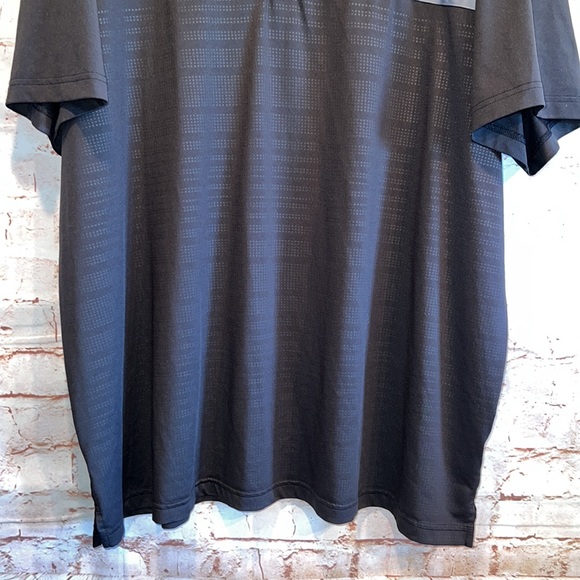 Adidas polo 2XL golf 3 strip climalite black short sleeve shirt breathable - Picture 3 of 10